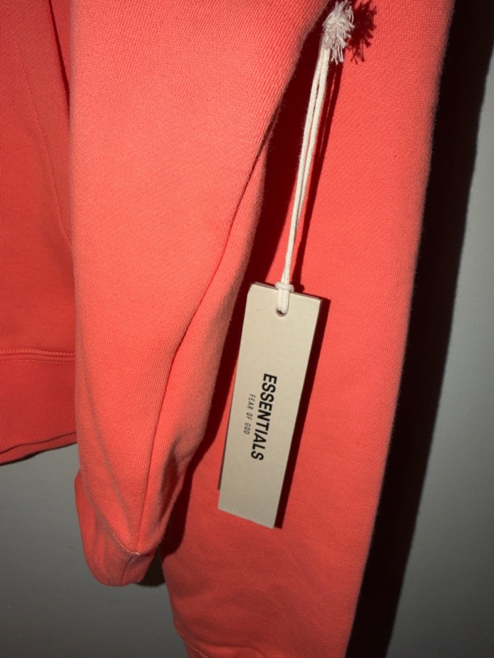 100% Authentic Fear of God coral pullover hoodie XS oversized - Picture 3 of 5